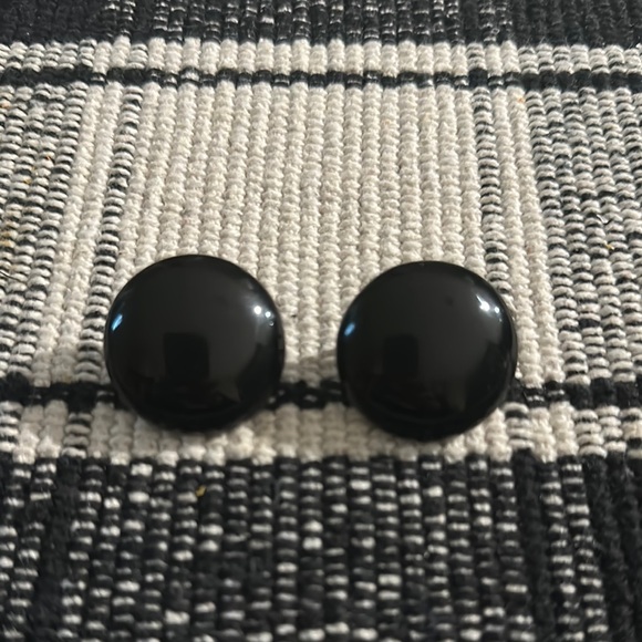 Napier Black and Gold Earrings - Picture 2 of 4